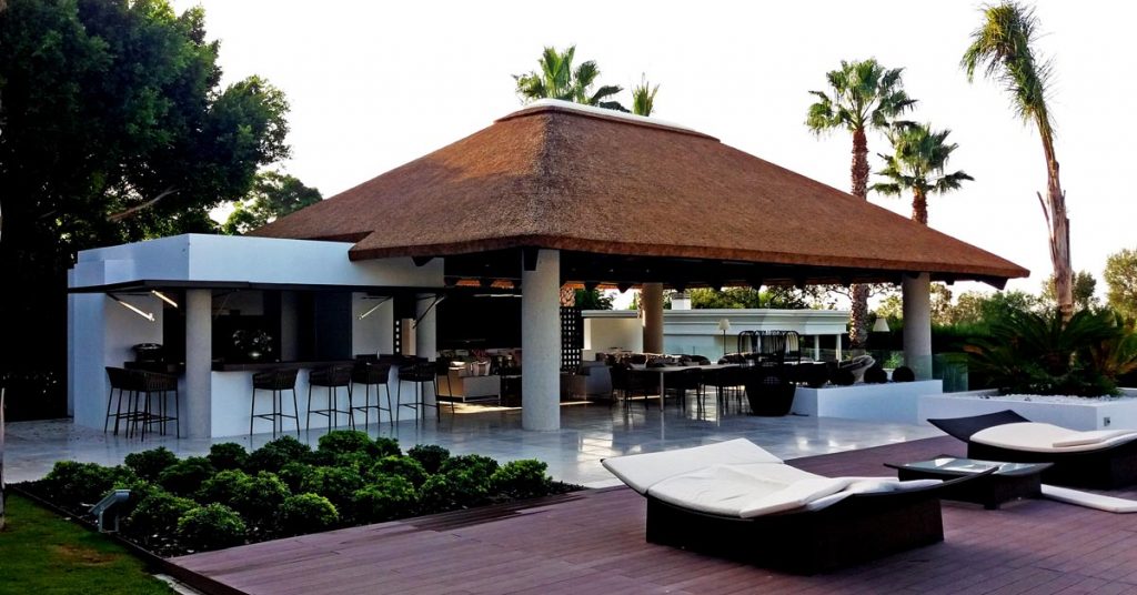 Pergola junco africano area ocio conica exterior